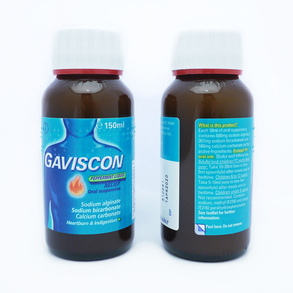 Gaviscon-Liquid-Peppermint-Relief-150ml. Gaviscon-Liquid-Peppermint-Relief-150ml.